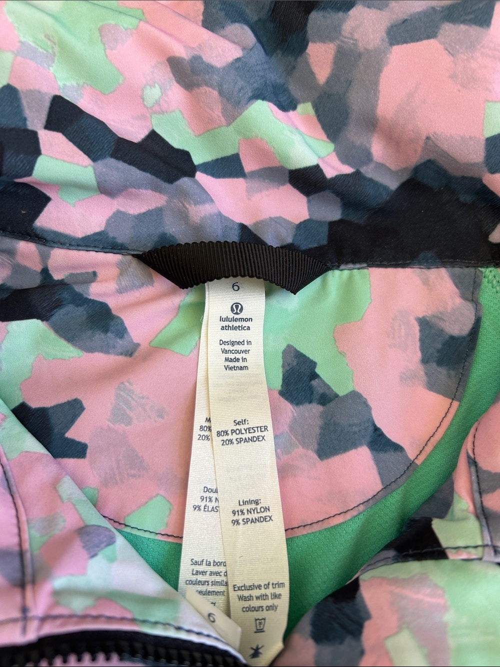 lululemon athletica Pink, Mint & Black Camouflage Utility Jacket - Picture 2 of 10